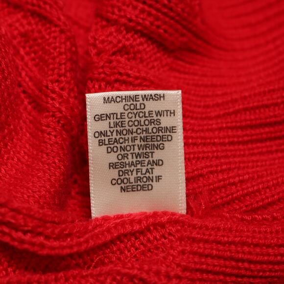 Sincerely Jules Red Cable Knit Sleeveless Sweater V-Neck Academia Preppy Size L - Picture 12 of 13